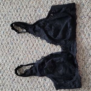 Sheer lace black bralette